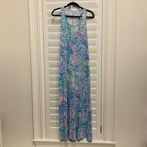Lilly Pulitzer Treena Maxi Dress Size XS 100% Pima cotton EUC